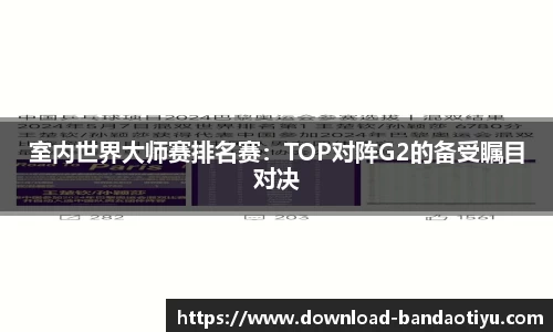 室内世界大师赛排名赛：TOP对阵G2的备受瞩目对决